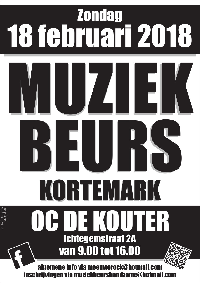 Affiche Muziekbeurs Kortemark 18/02/2018